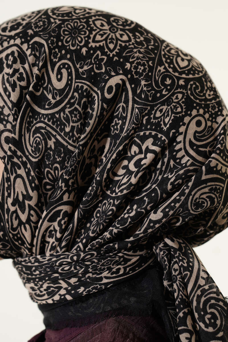 Desenli Flamu Cotton Eşarp Asorti 4