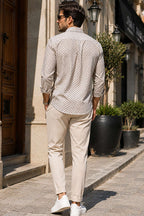 Desenli Slim Fit Uzun Kol Erkek Gömlek