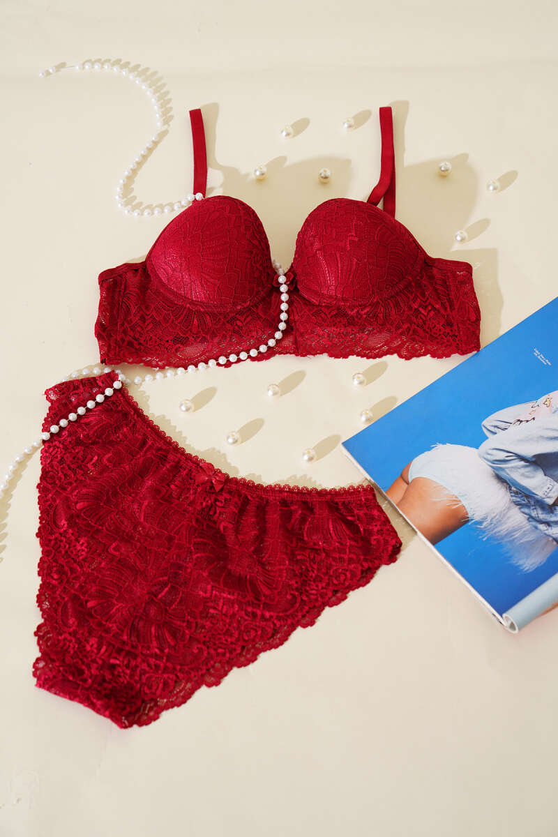 Destekli Çapraz İpli Bralet Sütyen Takım