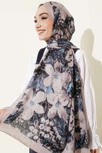 Dijital Baskılı Floral Bambu Şal