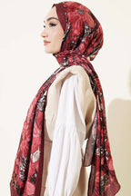 Dijital Baskılı Floral Bambu Şal