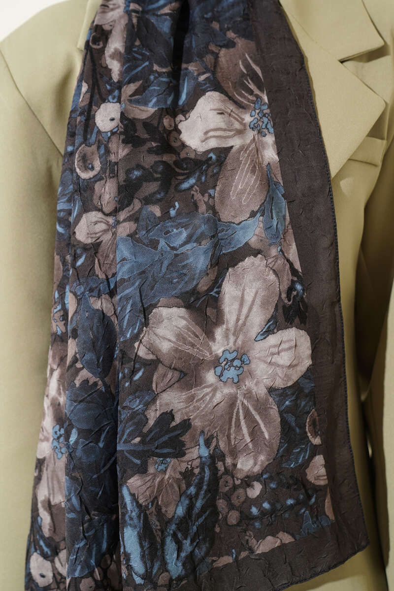 Dijital Baskılı Floral Bambu Şal