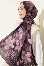 Dijital Baskılı Floral Bambu Şal