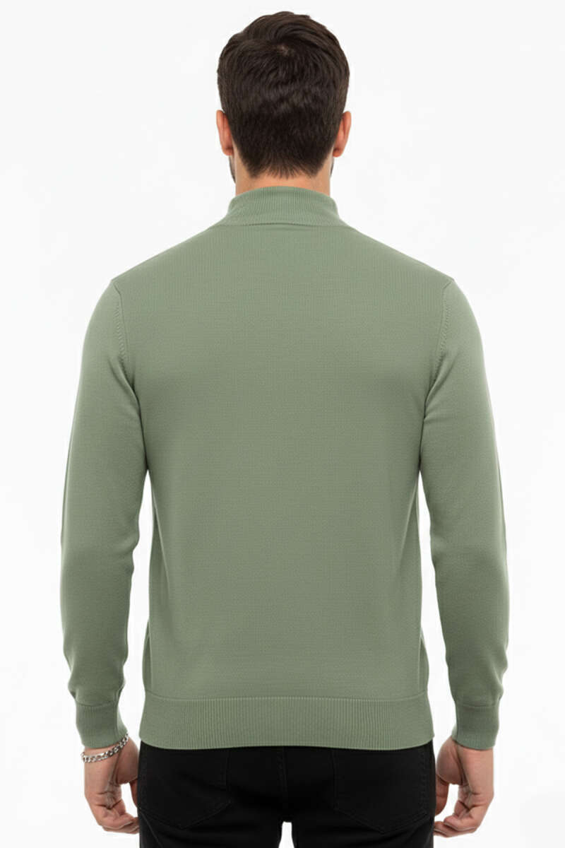 Dik Yaka Basic Triko Erkek Kazak