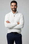Dik Yaka Yarım Fermuar Erkek Sweatshirt