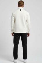 Dik Yaka Yarım Fermuar Sweatshirt