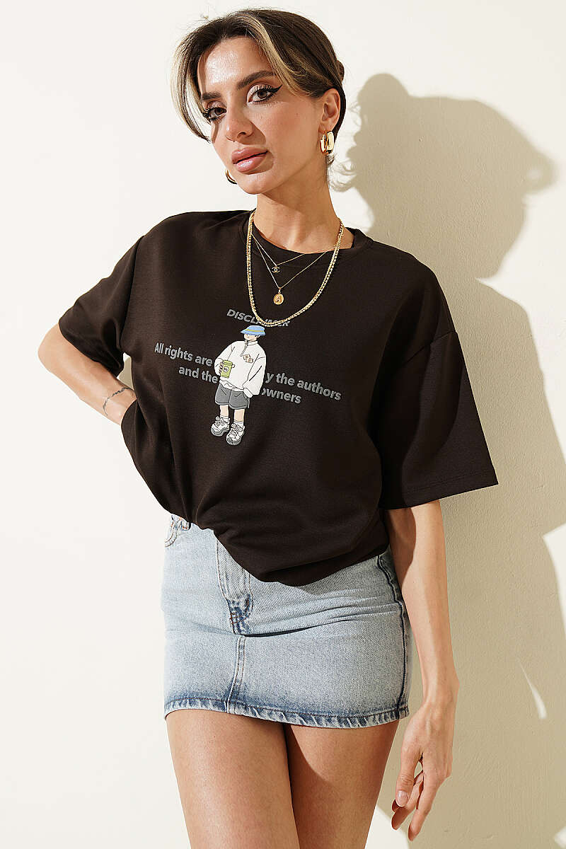 Disclaimer Baskılı T-shirt