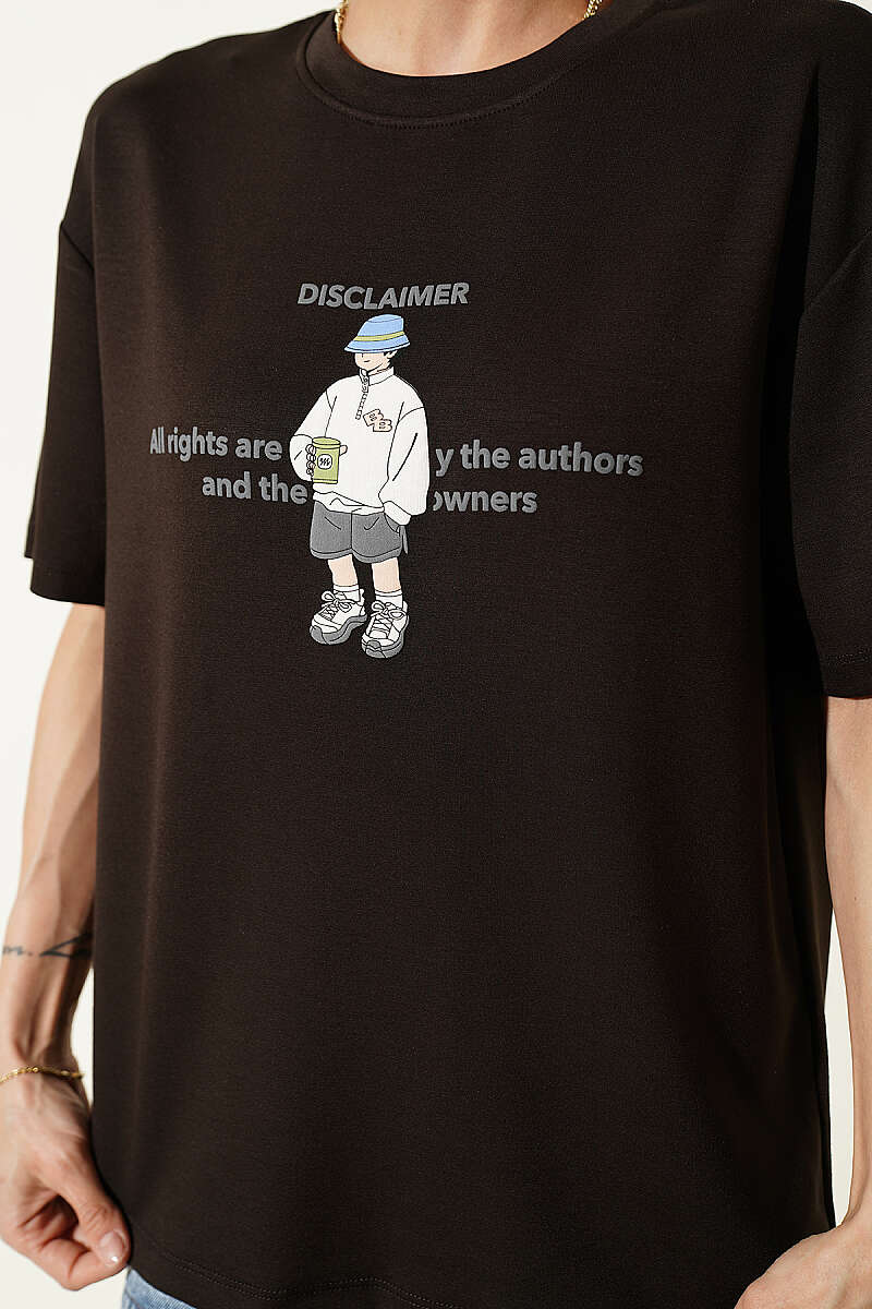 Disclaimer Baskılı T-shirt