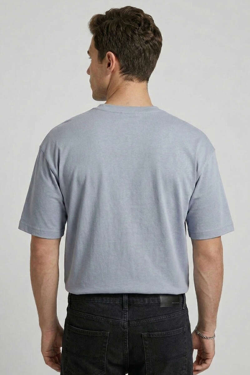 Don't Look Back Baskılı Oversize Erkek T-shirt