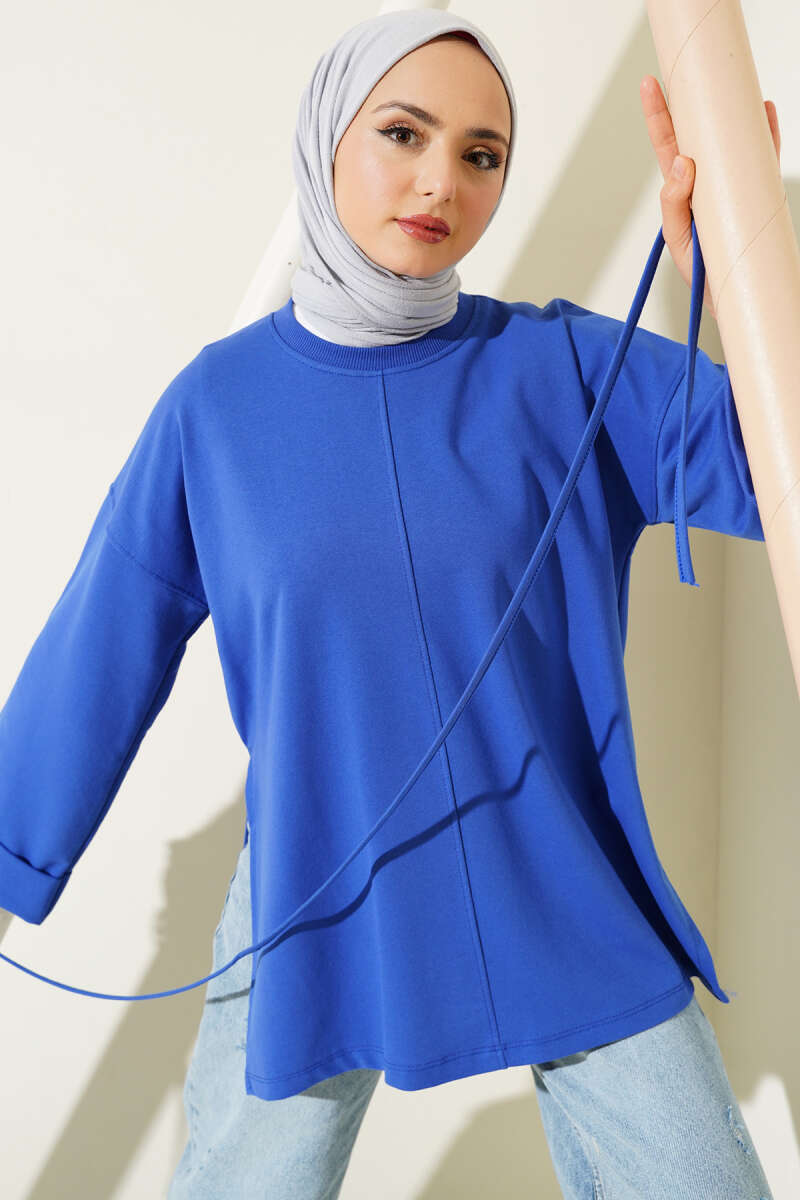 Duble Kol İp Bağcıklı Tunik
