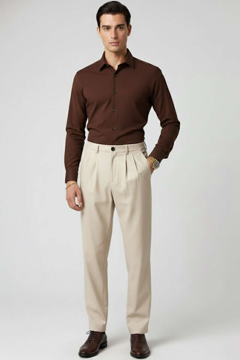 Düğmeli Baggy Erkek Pantolon