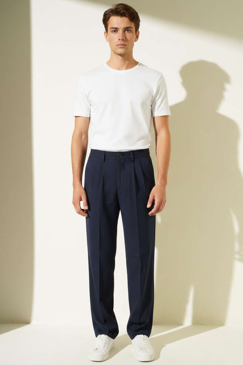Buttoned Baggy Men's Trousers
