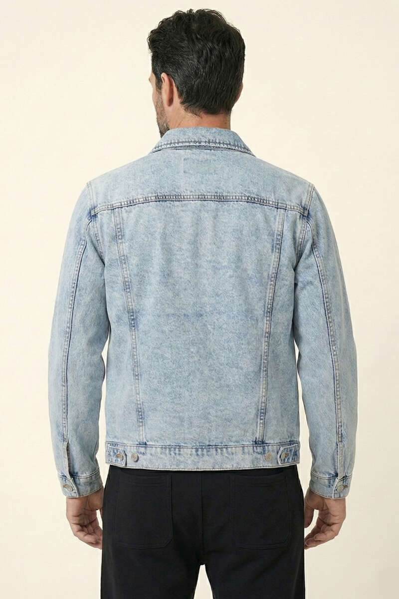 Düğmeli Oversize Denim Erkek Ceket