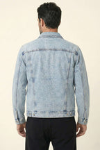 Düğmeli Oversize Denim Erkek Ceket