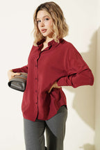 Düğmeli Oversize Gömlek