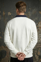Buttoned Polo Collar Men's Sweatshirt