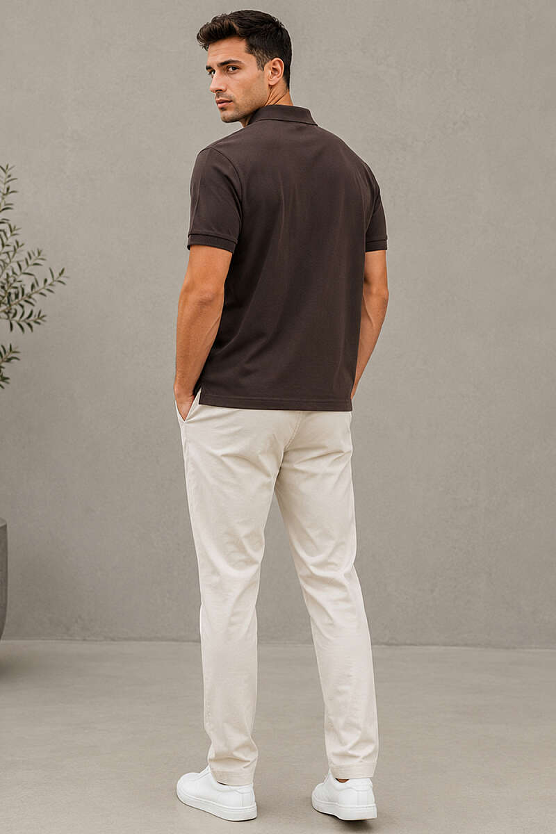 Düğmeli Polo Yaka Erkek T-shirt