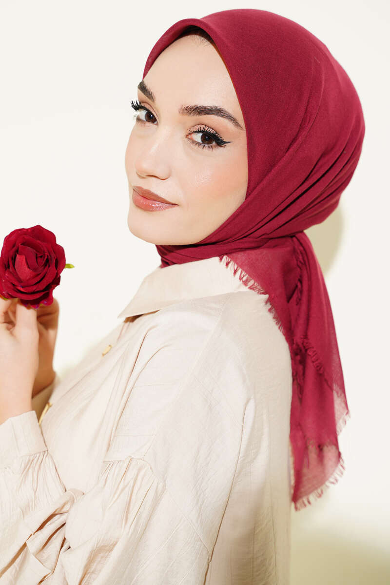 Düz Flamu Cotton Eşarp