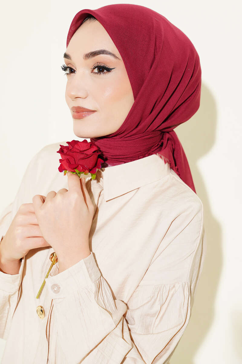 Düz Flamu Cotton Eşarp