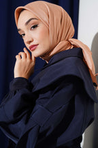 Düz Soft Eşarp Şeftali -136