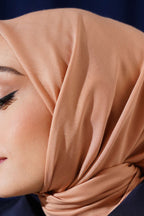 Düz Soft Eşarp Şeftali -136