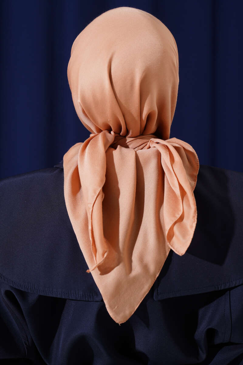 Düz Soft Eşarp Şeftali -136