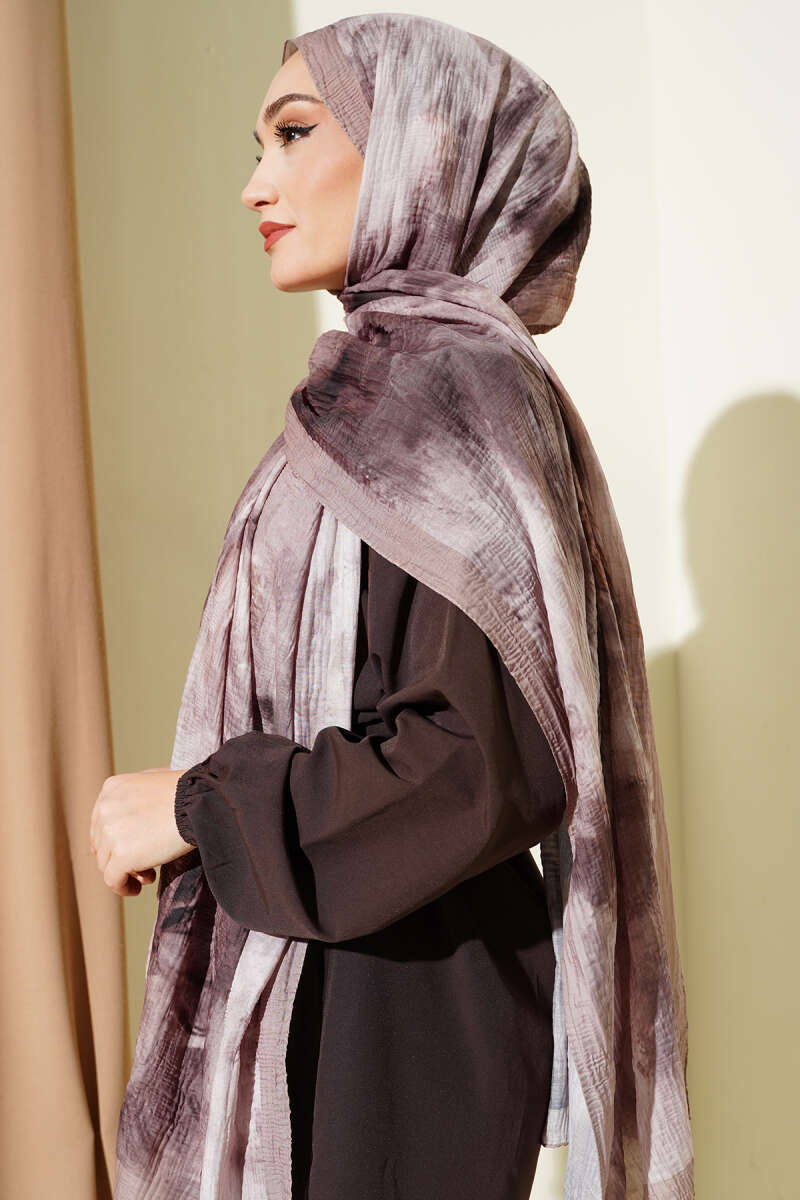 Marbled Pattern Muslin Shawl