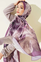 Marbled Pattern Muslin Shawl