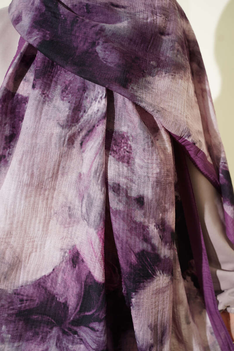 Marbled Pattern Muslin Shawl