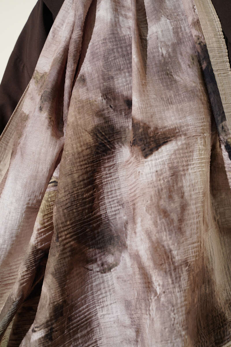 Marbled Pattern Muslin Shawl