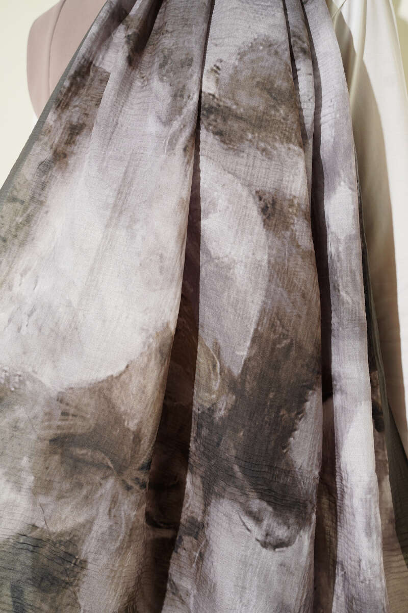 Marbled Pattern Muslin Shawl