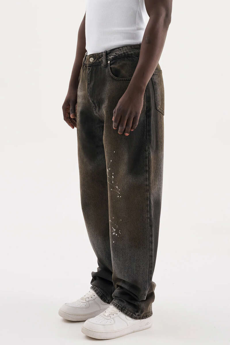 Baggy Men's Denim Trousers with Effect