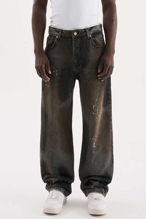 Baggy Men's Denim Trousers with Effect
