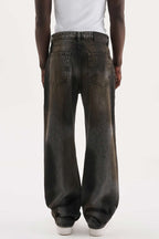 Baggy Men's Denim Trousers with Effect