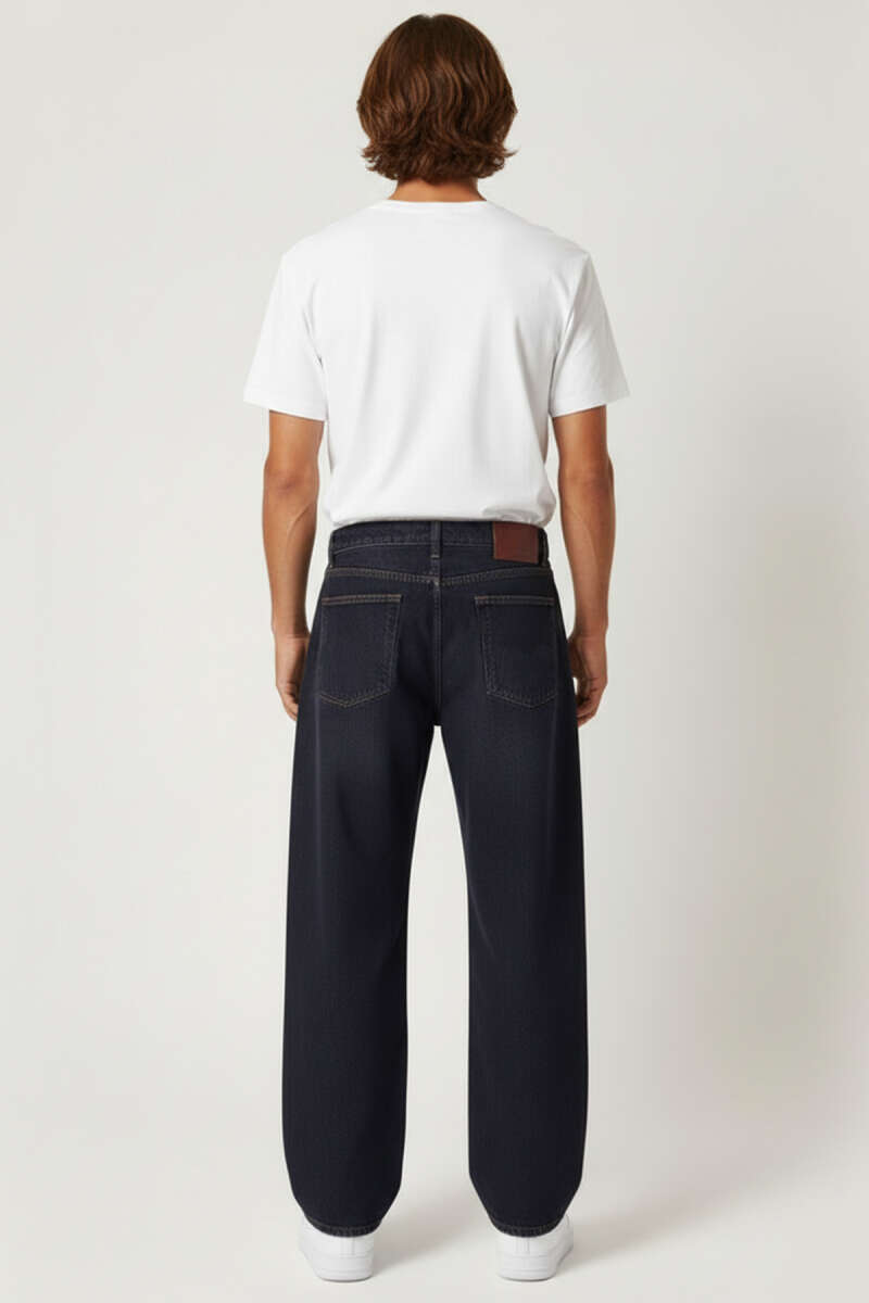Baggy Men's Denim Trousers with Effect