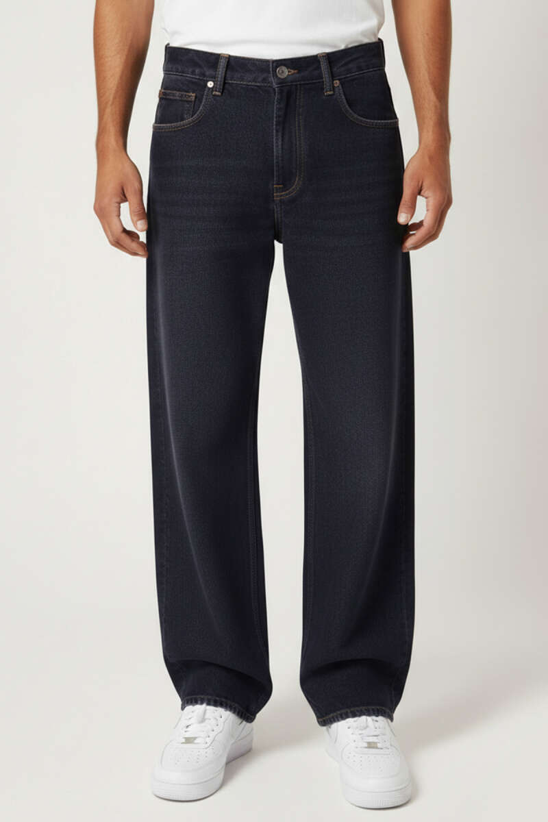 Baggy Men's Denim Trousers with Effect