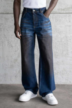 Baggy Men's Denim Trousers with Effect