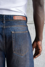 Baggy Men's Denim Trousers with Effect