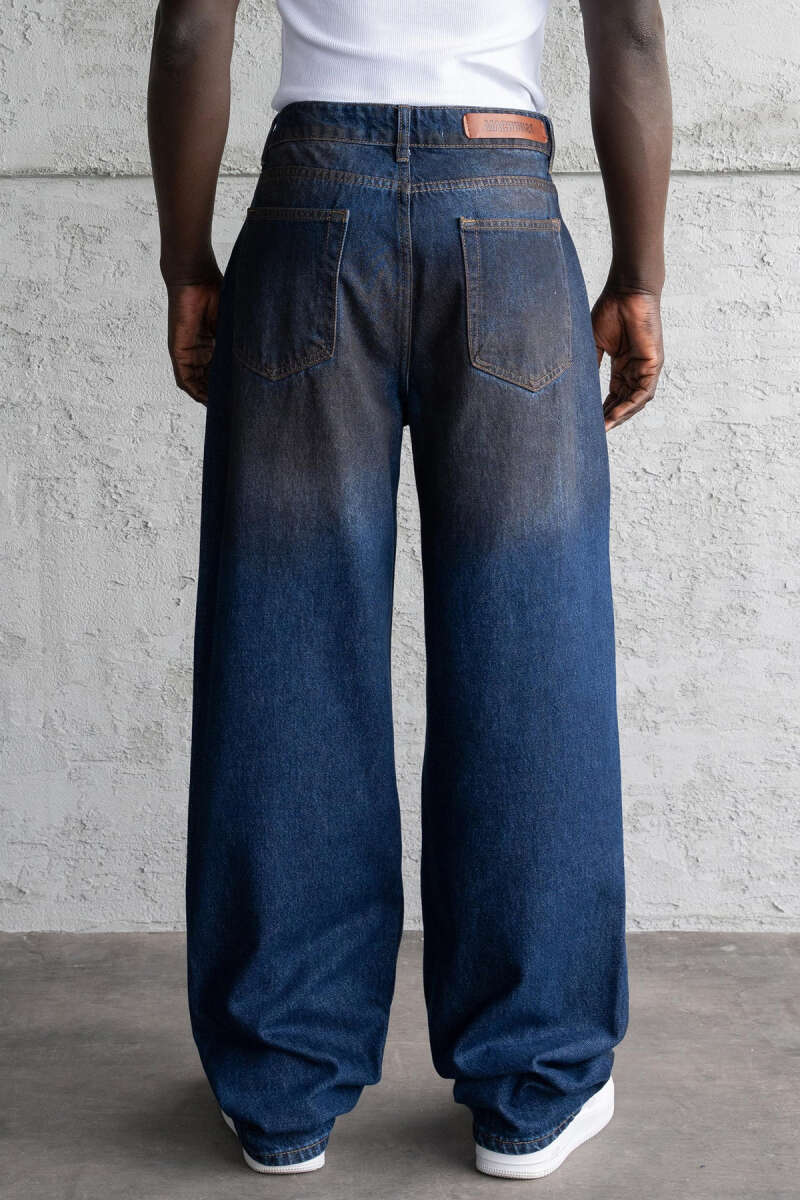 Baggy Men's Denim Trousers with Effect