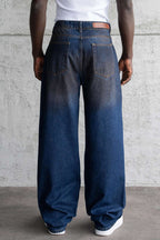 Baggy Men's Denim Trousers with Effect