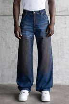 Baggy Men's Denim Trousers with Effect