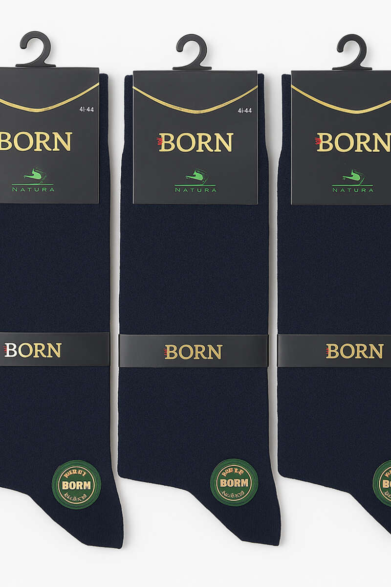 Erkek 3'lü Baklava Desen Soket Çorap