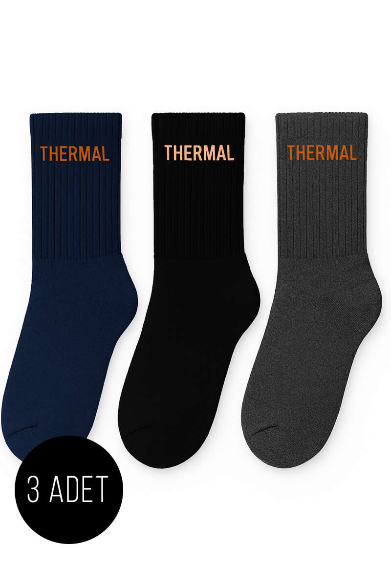 Erkek 3'lü Thermal Soket Çorap