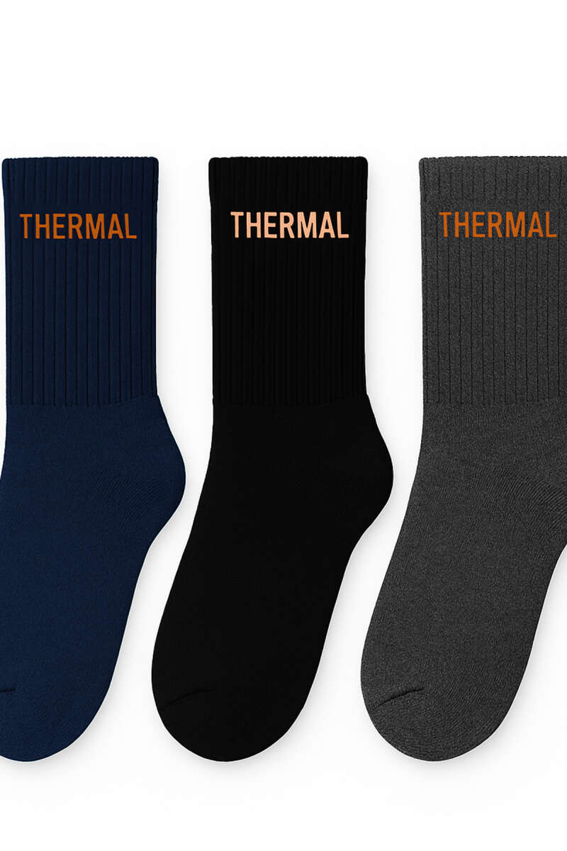Erkek 3'lü Thermal Soket Çorap