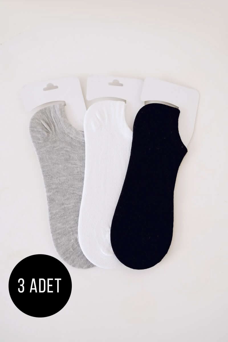 Erkek Sneaker Üçlü Çorap