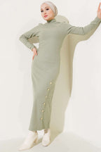 Ethical Buttoned Fitted Dress