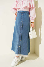 Etek Ucu Dantelli  Etek