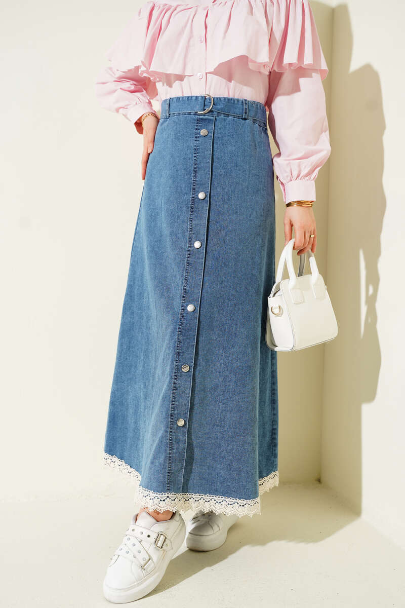 Etek Ucu Dantelli  Etek