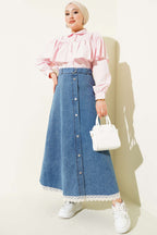 Etek Ucu Dantelli  Etek