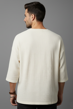 Fakir Kol Müslin Erkek Oversize T-shirt